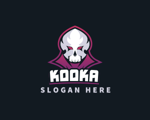 Grim Reaper Gaming Skull Avatar logo design