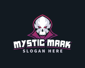 Grim Reaper Gaming Skull Avatar logo design