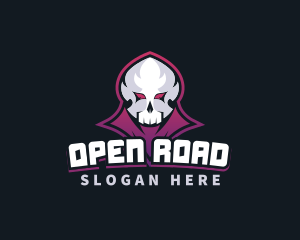 Grim Reaper Gaming Skull Avatar logo design