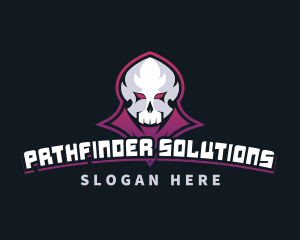 Grim Reaper Gaming Skull Avatar logo design