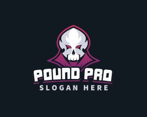 Grim Reaper Gaming Skull Avatar logo design