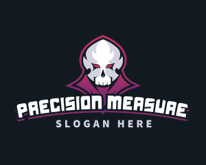 Grim Reaper Gaming Skull Avatar logo design