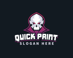 Grim Reaper Gaming Skull Avatar logo design