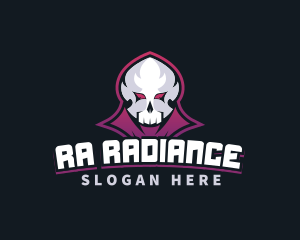 Grim Reaper Gaming Skull Avatar logo design