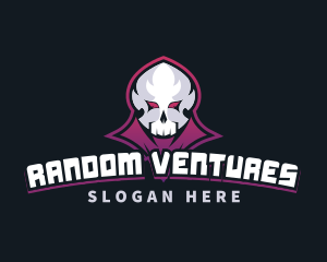 Grim Reaper Gaming Skull Avatar logo design