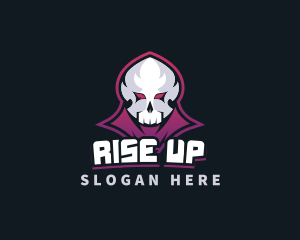 Grim Reaper Gaming Skull Avatar logo design