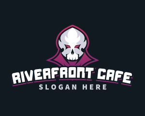 Grim Reaper Gaming Skull Avatar logo design