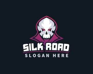 Grim Reaper Gaming Skull Avatar logo design