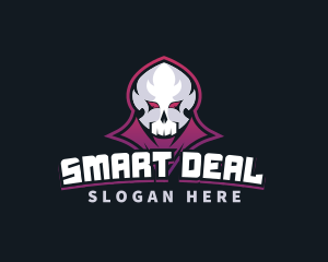 Grim Reaper Gaming Skull Avatar logo design