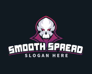 Grim Reaper Gaming Skull Avatar logo design