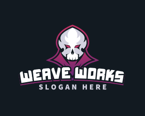 Grim Reaper Gaming Skull Avatar logo design