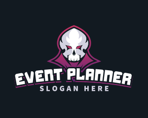 Skull - Grim Reaper Gaming Skull Avatar logo design