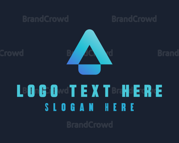 Gradient Arrow Letter A Logo