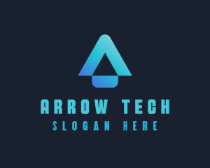 Gradient Arrow Letter A  logo design