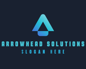 Gradient Arrow Letter A  logo design