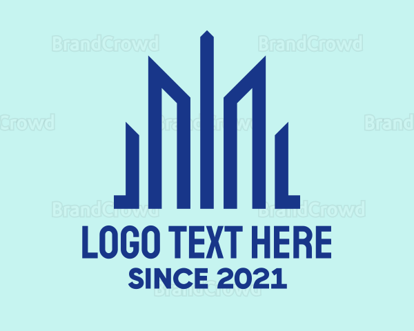 Blue Property Construction Logo