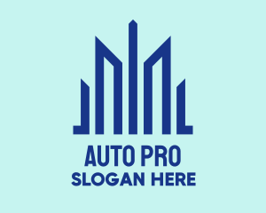 Blue Property Construction Logo