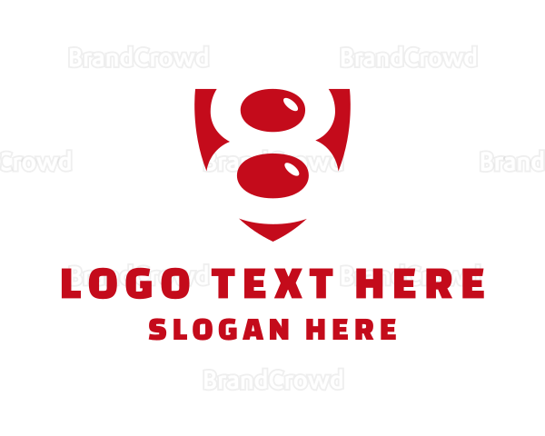 Shield Crest Number 8 Logo