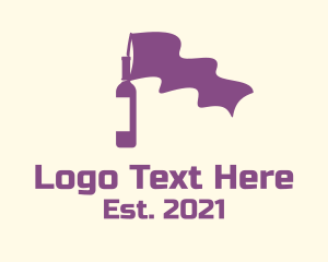 Banner - Purple Bottle Flag logo design