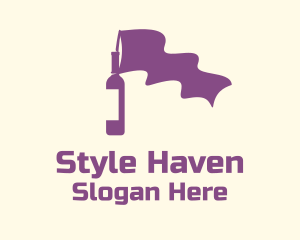 Purple Bottle Flag  Logo