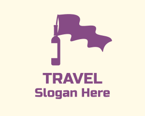 Purple Bottle Flag  Logo