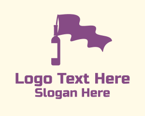 Purple Bottle Flag  Logo