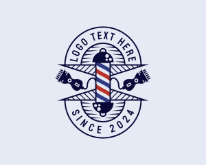 Barber - Hairstyling Barbershop logo design