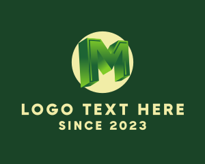 Advertising Agency - 3D Circular Letter M logo design
