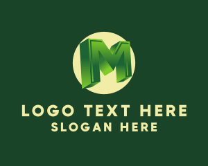 3D Circular Letter M Logo