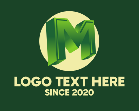 3d - 3D Circular Letter M logo design