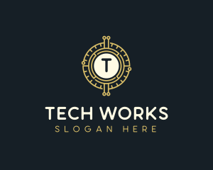 Blockchain Tech Crypto logo design