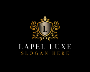 Shield Luxe Crown logo design