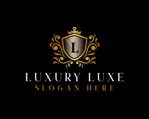 Shield Luxe Crown logo design