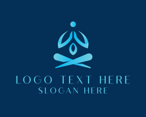 Fitness - Wellness Meditate Yoga logo design