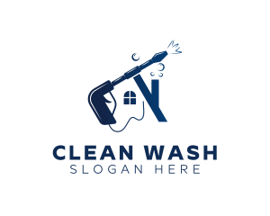 Washer - Pressure Washer House logo design