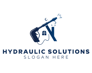 Hydraulic - Pressure Washer House logo design
