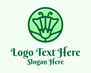 Green Flower Circle Logo