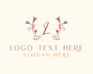 Natural - Floral Natural Cosmetics logo design