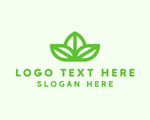 Eco - Green Organic Leaves logo design