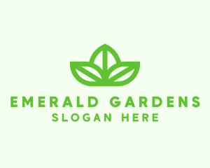 Green Organic Leaves logo design