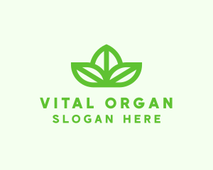 Green Organic Leaves logo design