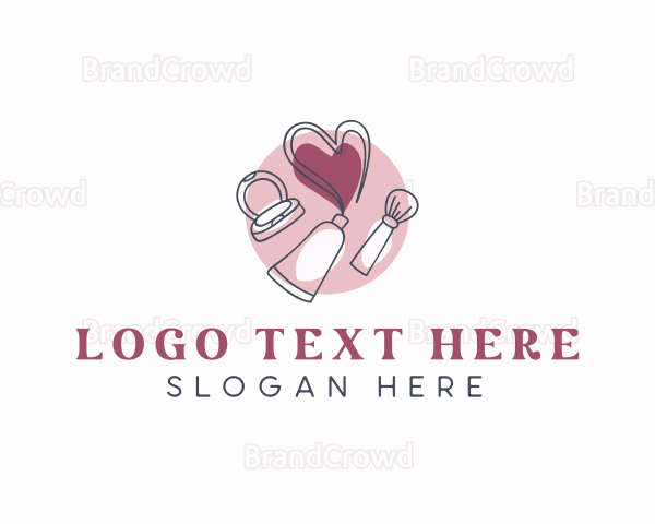 Feminine Heart Makeup Logo