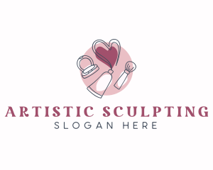 Feminine Heart Makeup  logo design