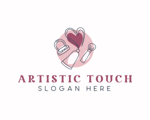 Feminine Heart Makeup  logo design