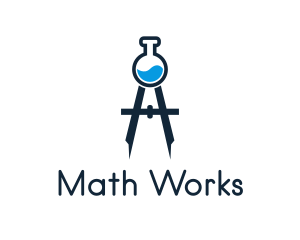Math - Laboratory Flask Compass logo design