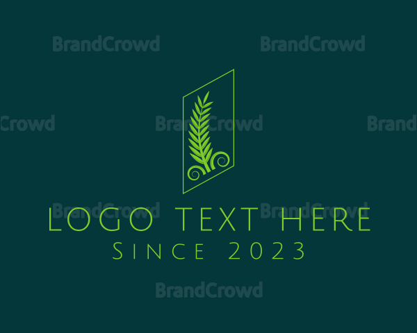 Elegant Palm Leaves Logo