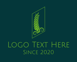 Classical - Green Classical Palm Leaves logo design