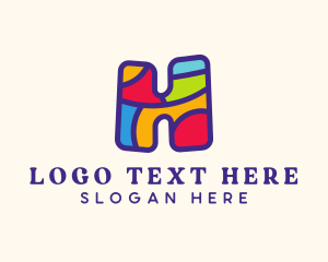 Comedy - Cute Puzzle Letter H logo design