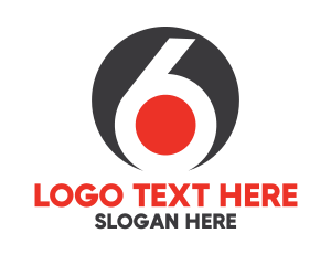 Circle - Circle Number 6 logo design