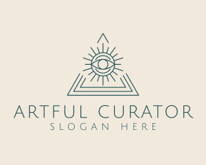 Bohemian Tarot Pyramid Eye  logo design